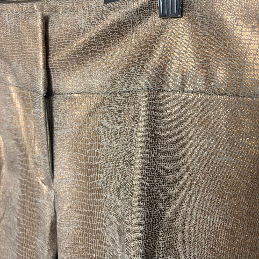 Alfani Gold Tummy-Control Slim Leg Metallic Python-Print Trousers Women’s 14 - Picture 7 of 12